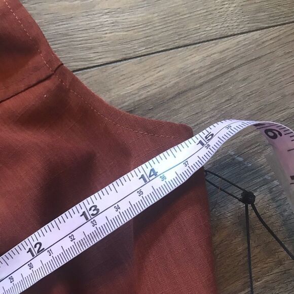 NWT something navy large rose blouse rust color - Picture 4 of 8